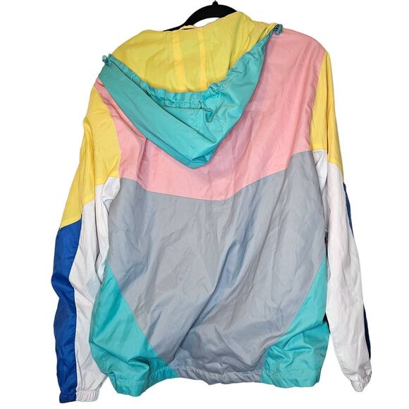 Bleecker & Mercer Colorblock 80s style Pullover windbreaker jacket sz Medium - Picture 4 of 10
